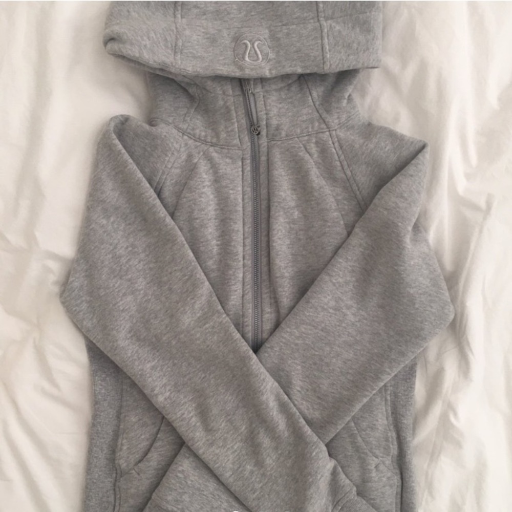 Lululemon Grey scuba hoodie*light cotton fleece